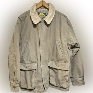 Cabela’s Men’s Large Sherpa Lined Canvas Field/Chore Jacket